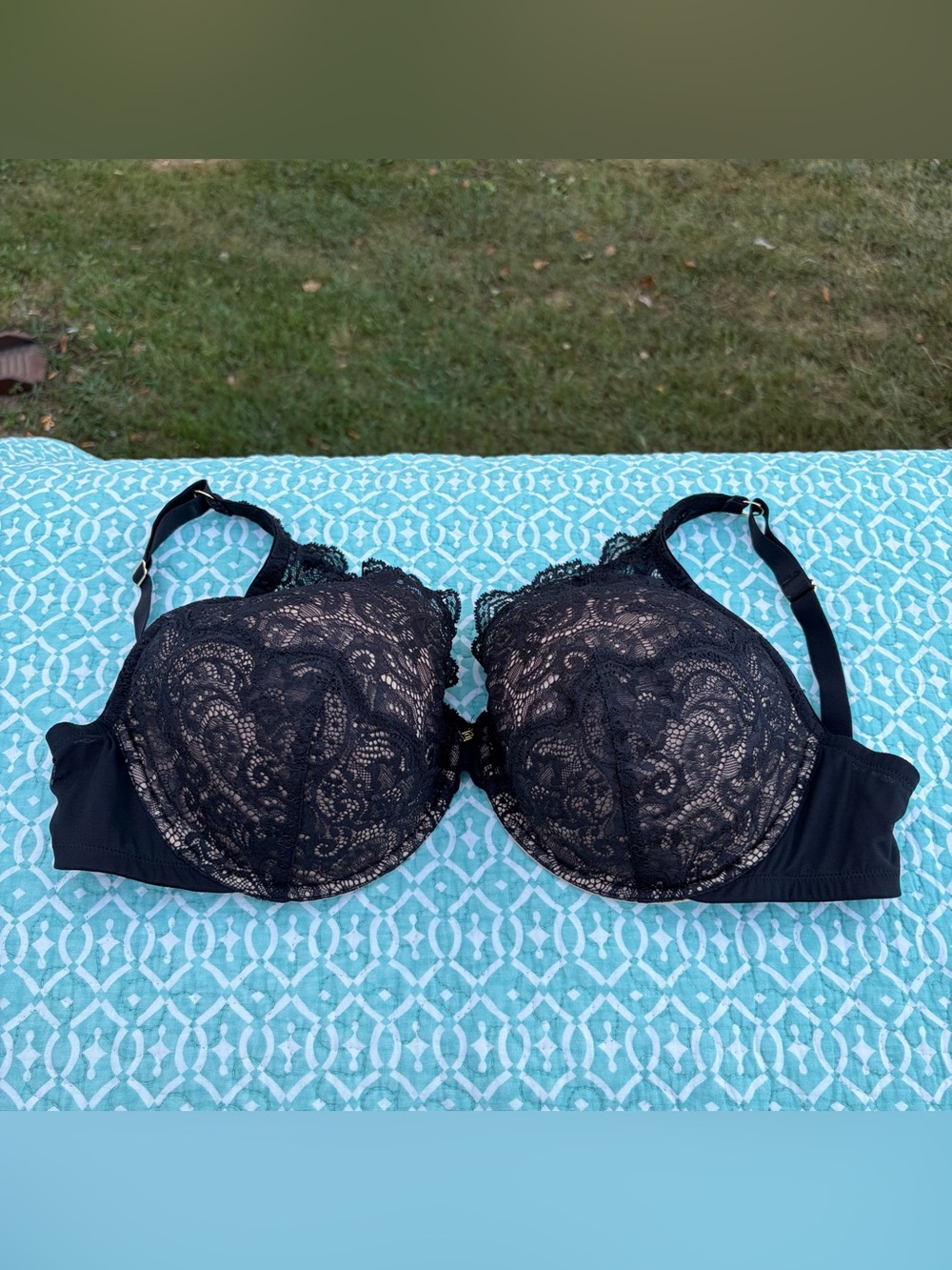 ThirdLove 24/7 Lace Contour Plunge Bra Black 38F